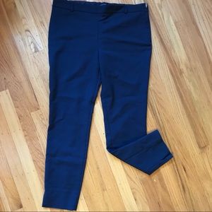Zara Woman blue ankle pants side zip career XL